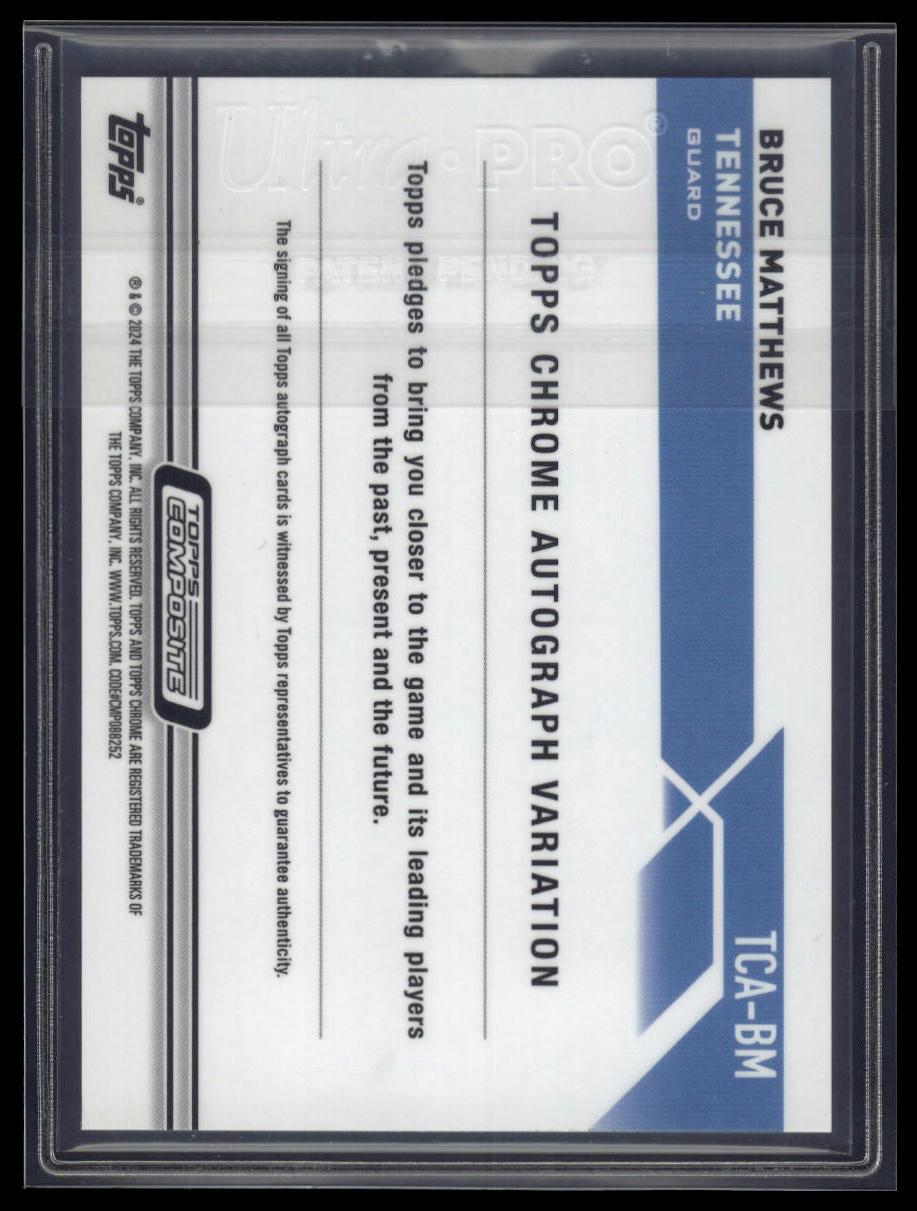2023 Topps Composite #TCA-BM Bruce Matthews Topps Chrome Autographs Geometric