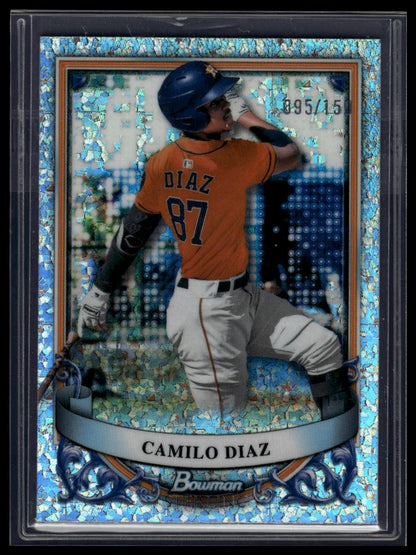 2024 Bowman Sterling #BSP-10 Camilo Diaz Mini Diamond Refractor #/150