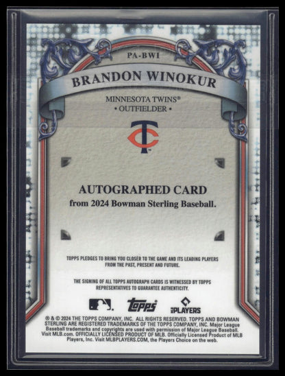2024 Bowman Sterling #PA-BWI Brandon Winokur Prospect Autographs