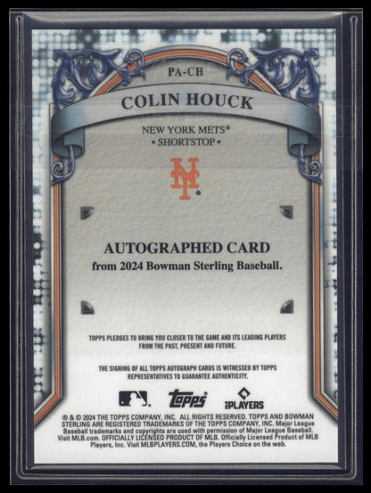 2024 Bowman Sterling #PA-CH Colin Houck Prospect Autographs