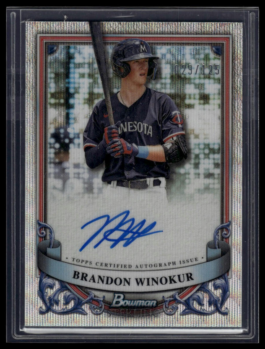 2024 Bowman Sterling #PA-BWI Brandon Winokur Prospect Auto Wave Refractor /125