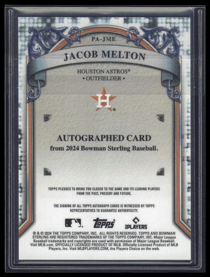 2024 Bowman Sterling #PA-JME Jacob Melton Prospect Autographs