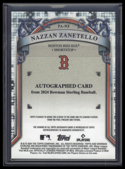 2024 Bowman Sterling #PA-NZ Nazzan Zanetello Prospect Auto Orange /75