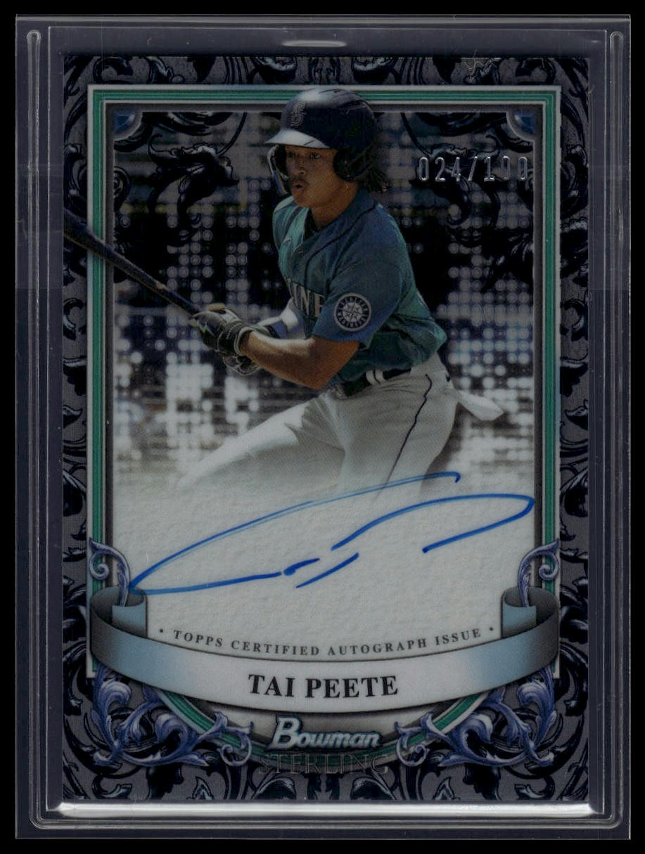 2024 Bowman Sterling #PA-TP Tai Peete Prospect Autographs Sterling Silver /100