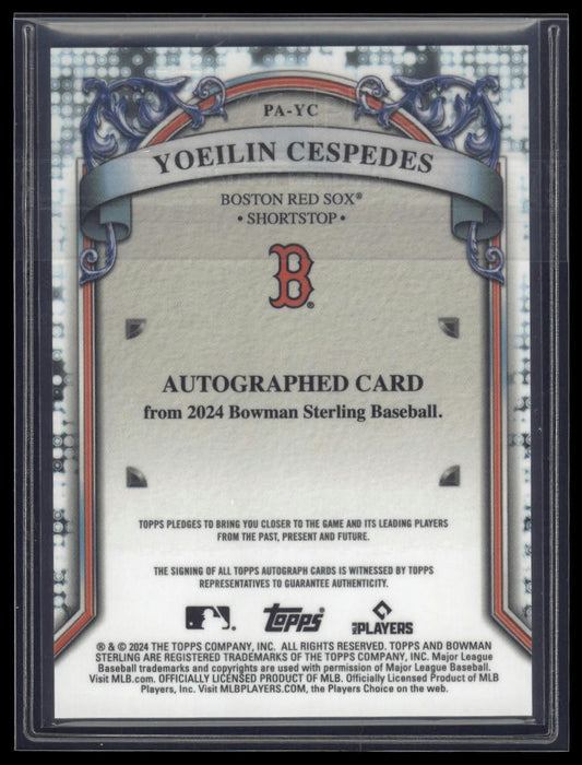 2024 Bowman Sterling #PA-YC Yoeilin Cespedes Prospect Autographs