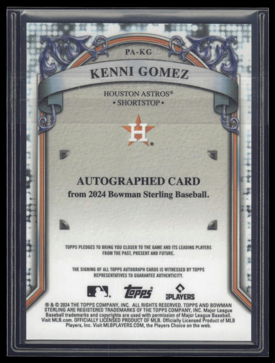 2024 Bowman Sterling #PA-KG Kenni Gomez Prospect Autographs