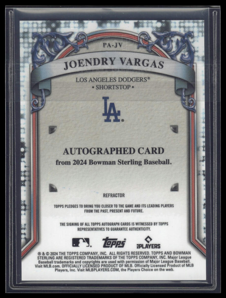2024 Bowman Sterling #PA-JV Joendry Vargas Prospect Autographs Refractor #/150