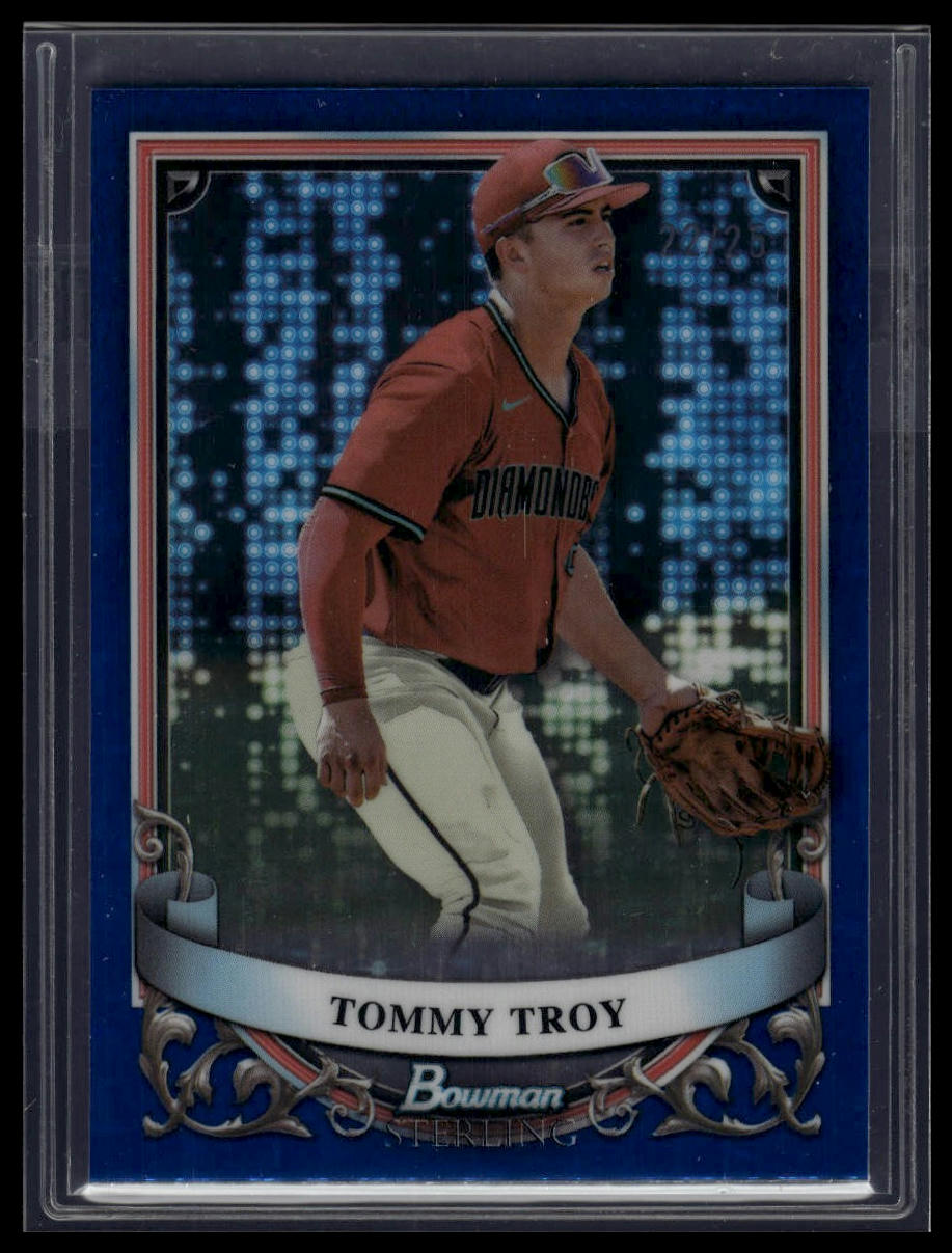 2024 Bowman Sterling #BSP-46 Tommy Troy Blue Sterling Scintillate Refractor #/25