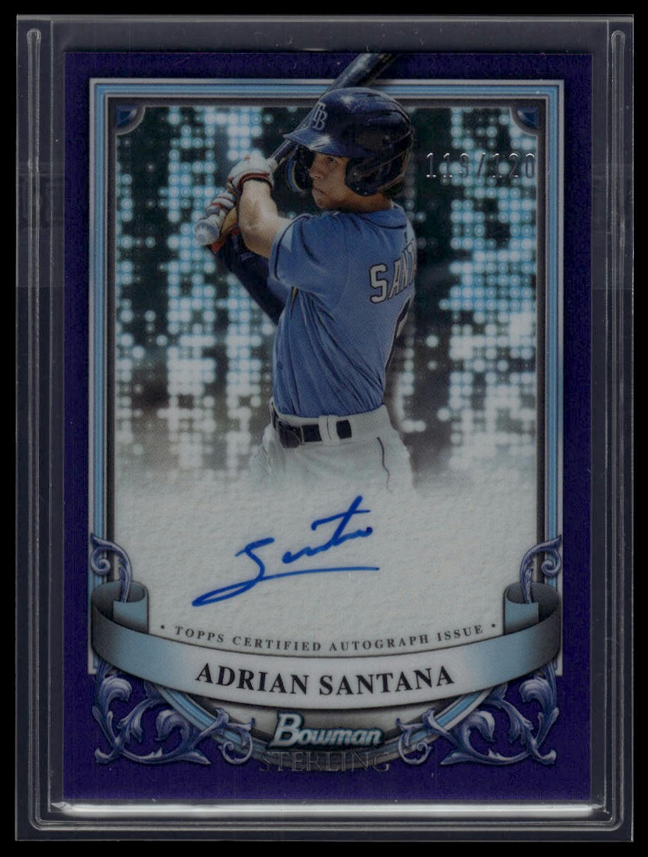 2024 Bowman Sterling #PA-AS Adrian Santana Prospect Auto Purple /120