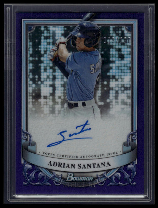 2024 Bowman Sterling #PA-AS Adrian Santana Prospect Auto Purple /120