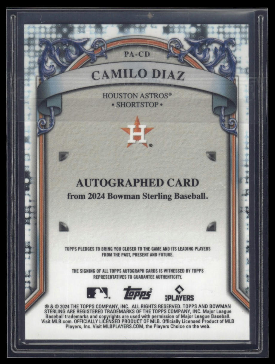 2024 Bowman Sterling #PA-CD Camilo Diaz Prospect Autographs