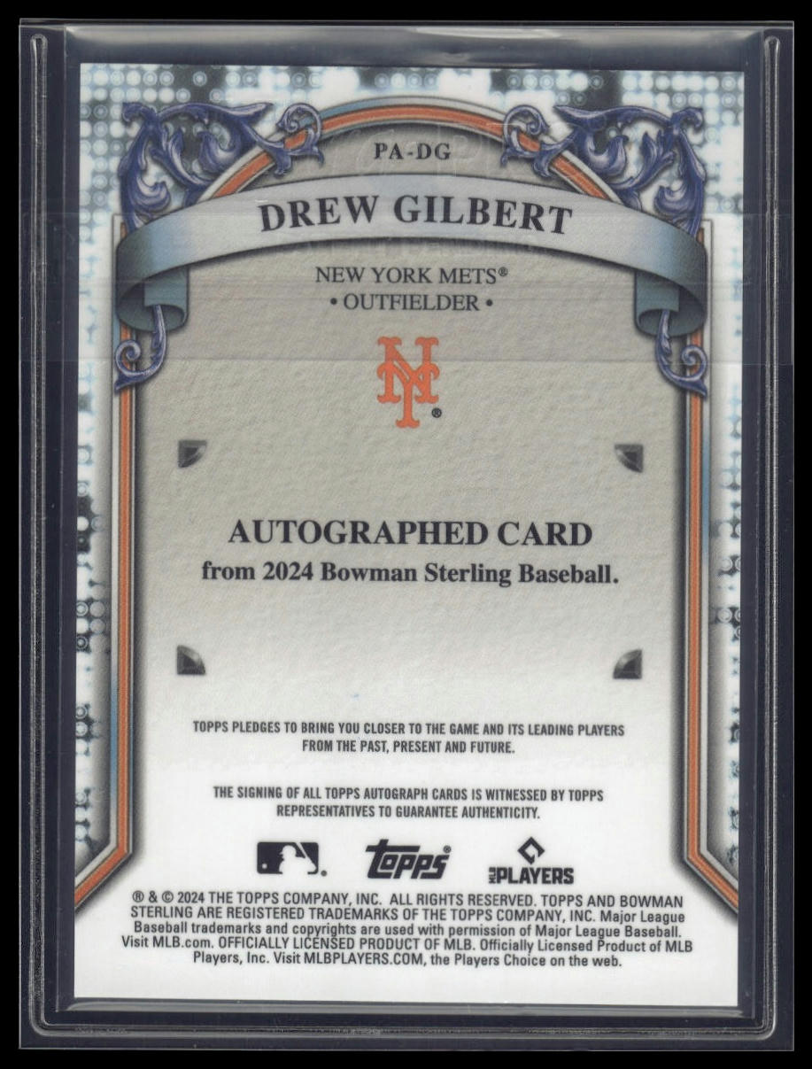 2024 Bowman Sterling Drew Gilbert Prospect Auto Blue Sterling Scintillate /25