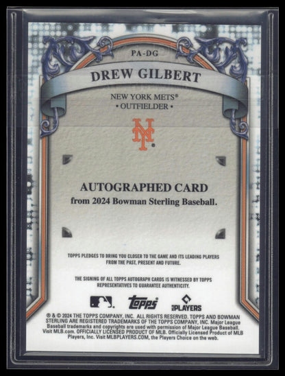 2024 Bowman Sterling Drew Gilbert Prospect Auto Blue Sterling Scintillate /25
