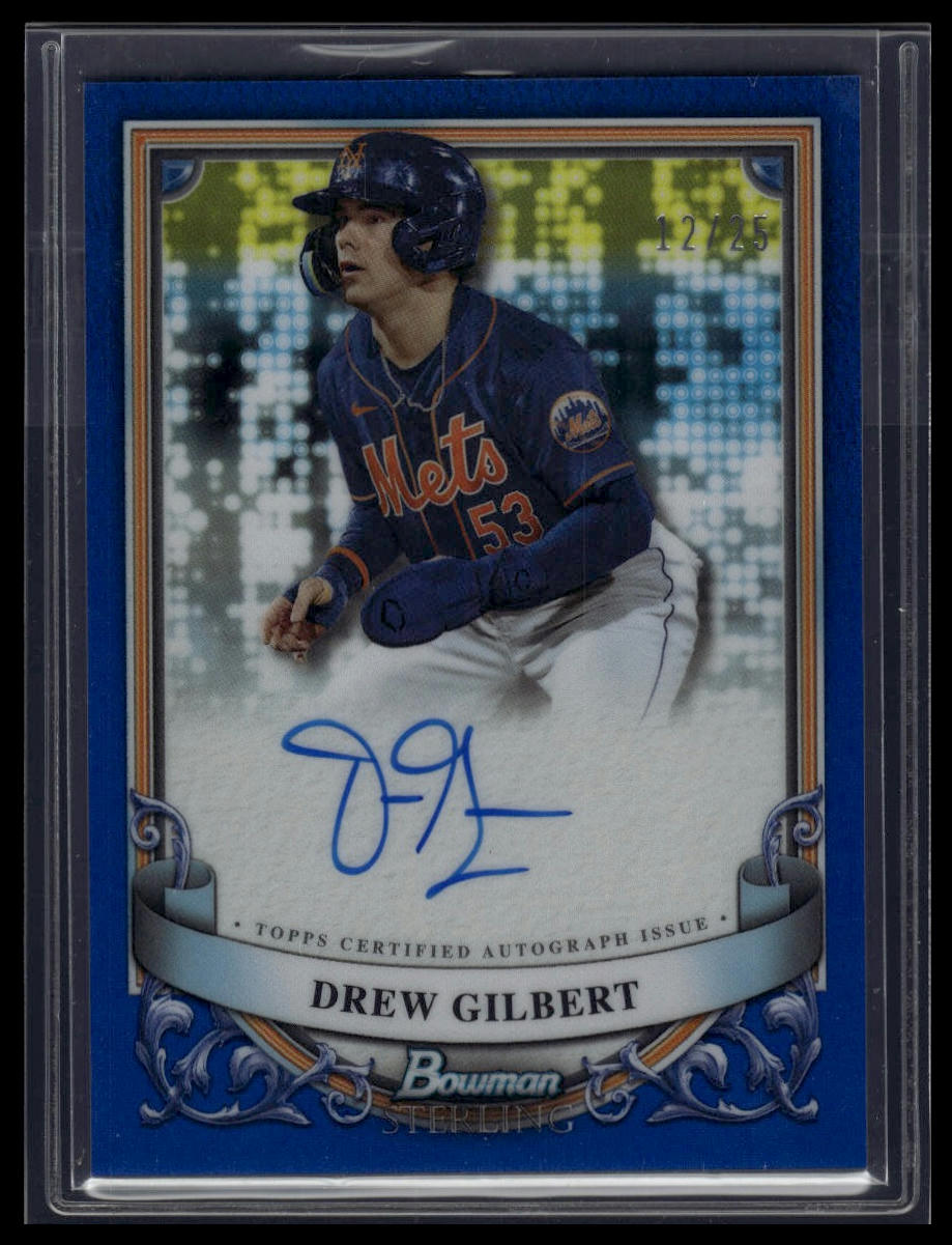 2024 Bowman Sterling Drew Gilbert Prospect Auto Blue Sterling Scintillate /25