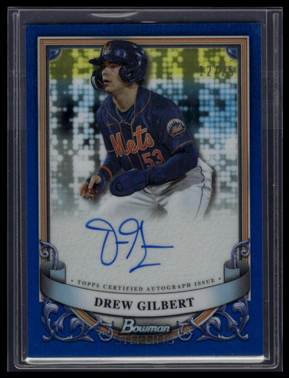 2024 Bowman Sterling Drew Gilbert Prospect Auto Blue Sterling Scintillate /25