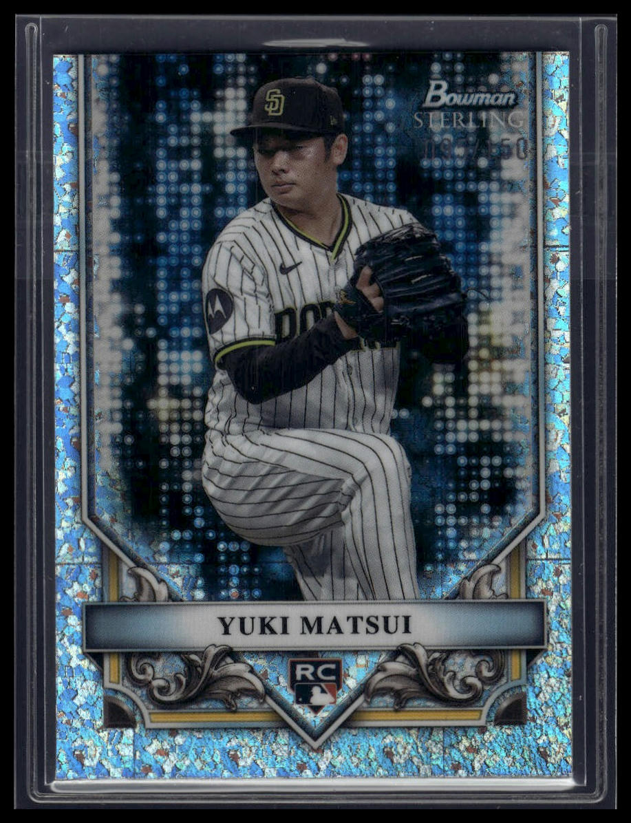2024 Bowman Sterling #BSR-15 Yuki Matsui Mini Diamond Refractor #/150