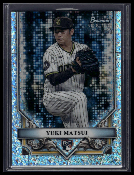 2024 Bowman Sterling #BSR-15 Yuki Matsui Mini Diamond Refractor #/150