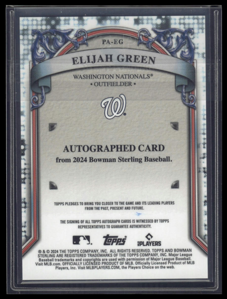 2024 Bowman Sterling #PA-EG Elijah Green Prospect Autographs