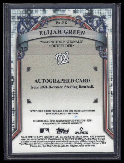 2024 Bowman Sterling #PA-EG Elijah Green Prospect Autographs