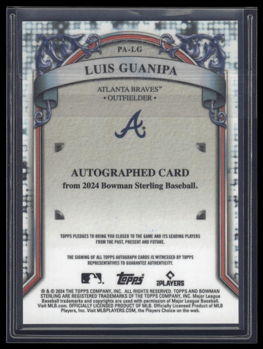 2024 Bowman Sterling #PA-LG Luis Guanipa Prospect Autographs
