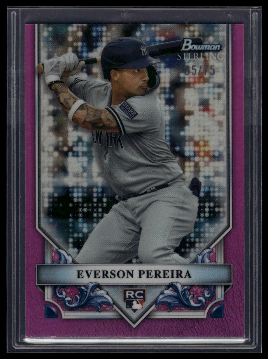 2024 Bowman Sterling #BSR-48 Everson Pereira Magenta Refractor #/75
