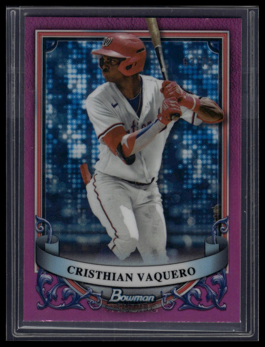 2024 Bowman Sterling #BSP-4 Cristhian Vaquero Magenta Refractor #/75