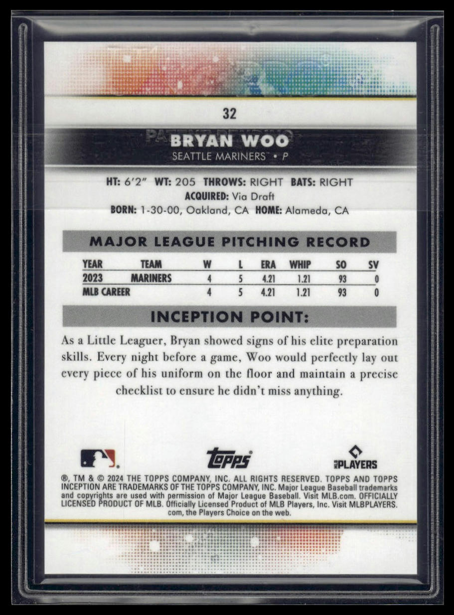 2024 Topps Inception #32 Bryan Woo