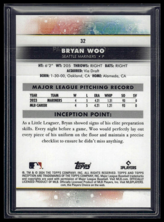 2024 Topps Inception #32 Bryan Woo