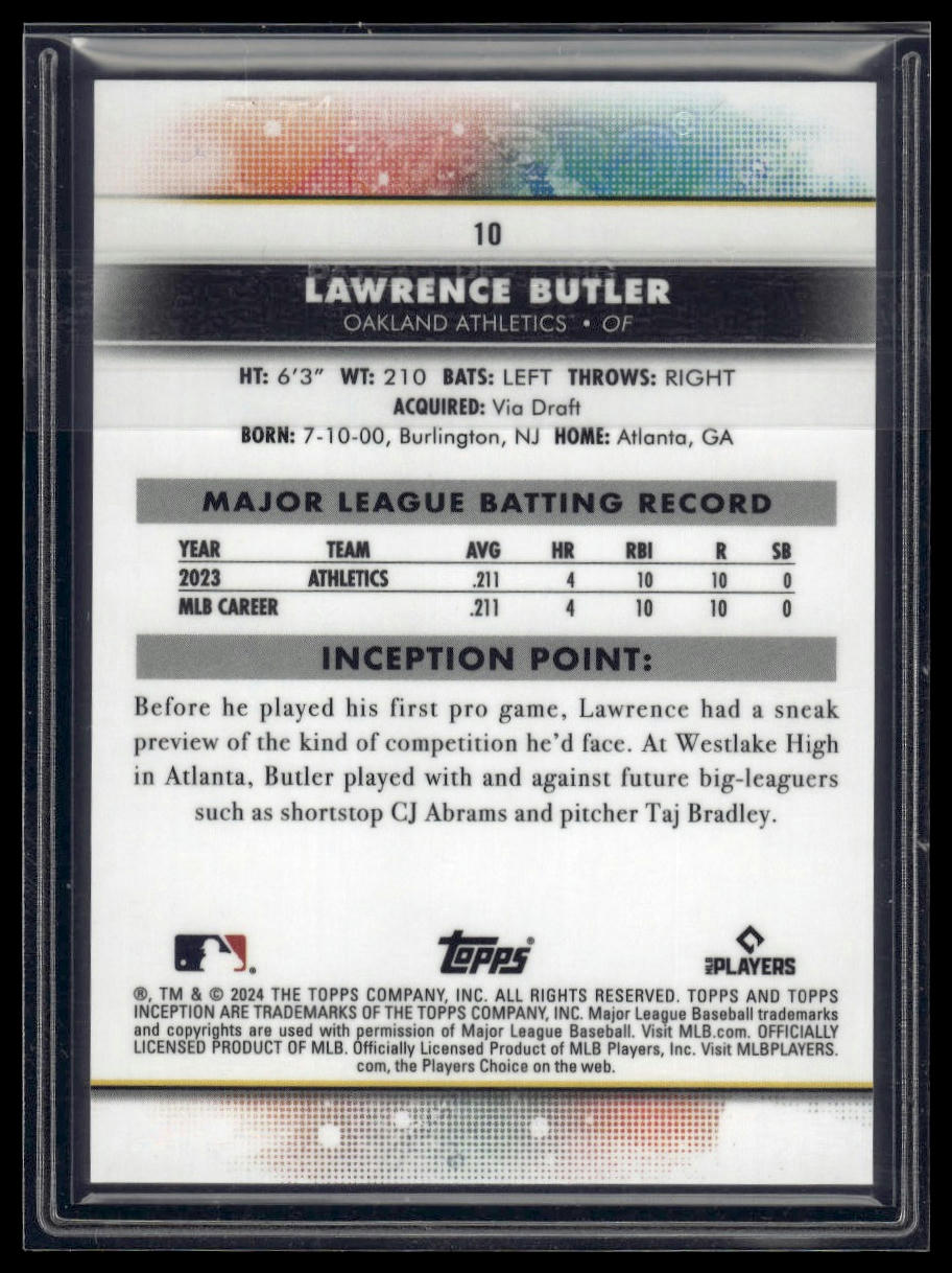 2024 Topps Inception #10 Lawrence Butler