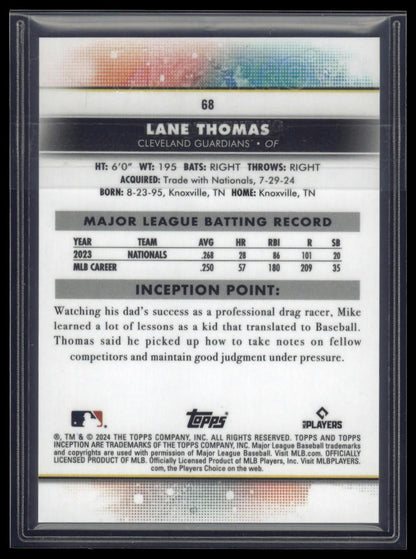 2024 Topps Inception #68 Lane Thomas Yellow #/199
