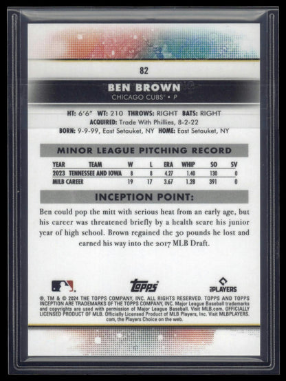 2024 Topps Inception #82 Ben Brown