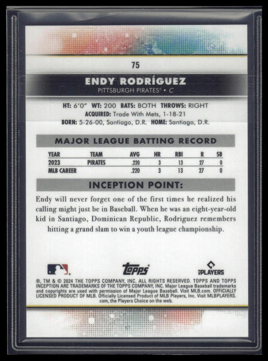 2024 Topps Inception #75 Endy Rodríguez Green