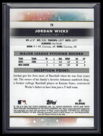 2024 Topps Inception #79 Jordan Wicks Magenta #/99