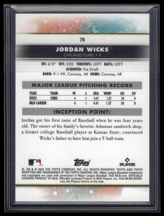 2024 Topps Inception #79 Jordan Wicks Magenta #/99