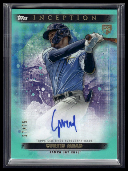 2024 Topps Inception #BRES-CME Curtis Mead Auto Aqua /75