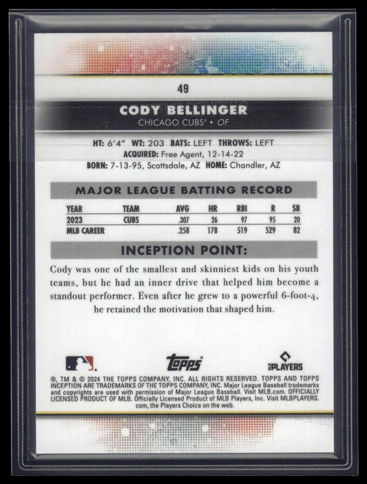 2024 Topps Inception #49 Cody Bellinger