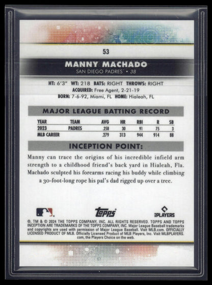 2024 Topps Inception #53 Manny Machado