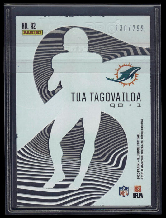 2020 Panini Illusions #A2 Tua Tagovailoa Astounding Light Blue #/299