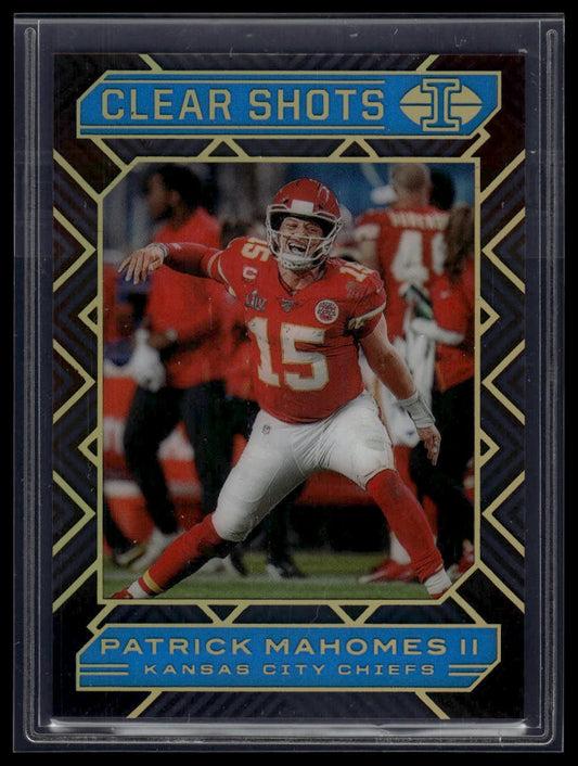 2020 Panini Illusions #1 Patrick Mahomes II Clear Shots Light Blue #/299