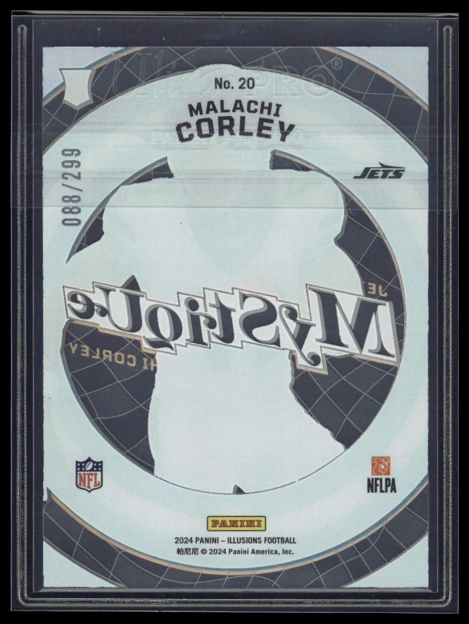 2024 Panini Illusions #20 Malachi Corley Mystique Light Blue #/299