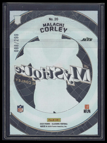 2024 Panini Illusions #20 Malachi Corley Mystique Light Blue #/299