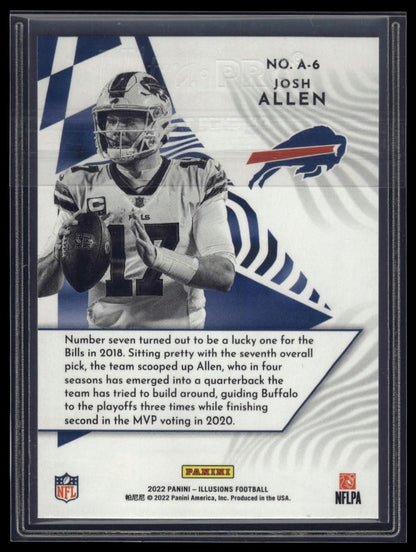 2022 Panini Illusions #A-6 Josh Allen Amazing