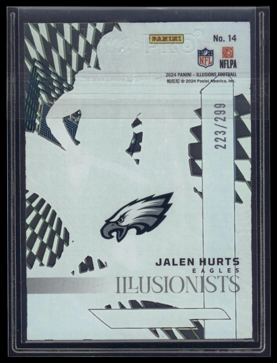 2024 Panini Illusions #14 Jalen Hurts Illusionists Light Blue #/299