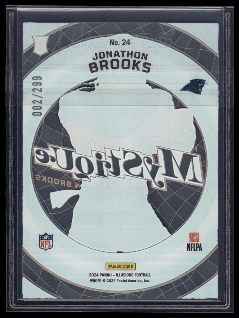 2024 Panini Illusions #24 Jonathon Brooks Mystique Light Blue #/299