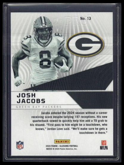 2024 Panini Illusions #13 Josh Jacobs Amazing
