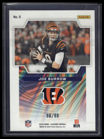 2024 Panini Illusions #5 Joe Burrow Game Magicians Red #/99