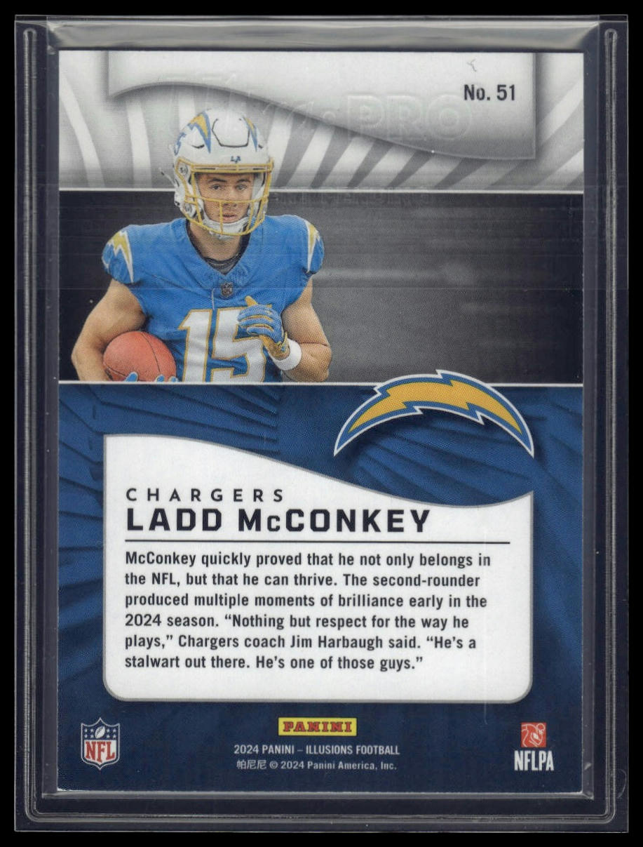 2024 Panini Illusions #51 Ladd McConkey Red Trophy Collection #/175