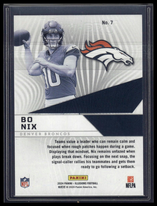 2024 Panini Illusions #7 Bo Nix Amazing