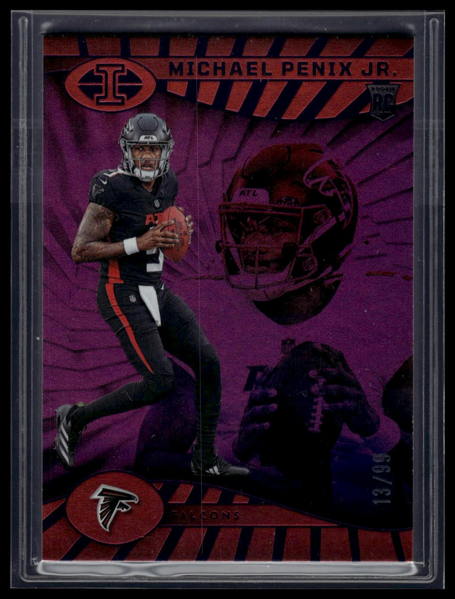2024 Panini Illusions #4 Michael Penix Jr. Purple Trophy Collection #/99