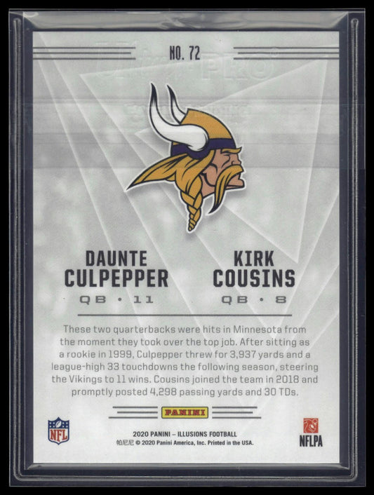 2020 Panini Illusions #72 Cousins / Culpepper Trophy Collection Division /7